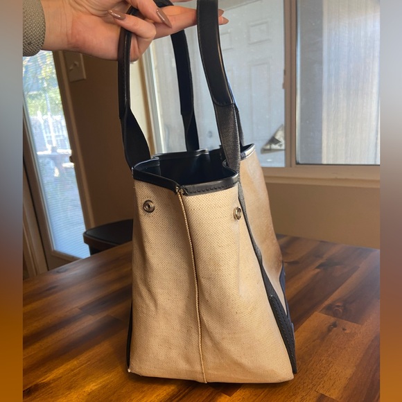 Balenciaga Paris Tote Bag Handbag Black and Cream Authentic - Picture 2 of 12